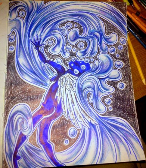 2011: Waterfall angel